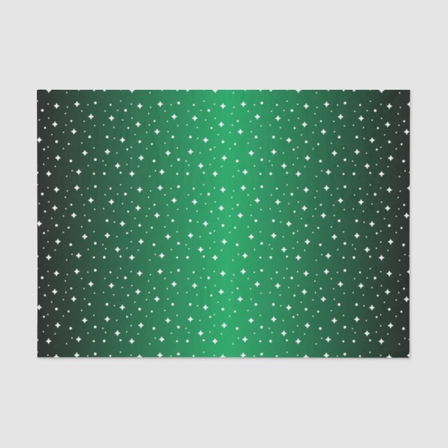 Papel De Seda Starry Night in Shiny Green (Frente )