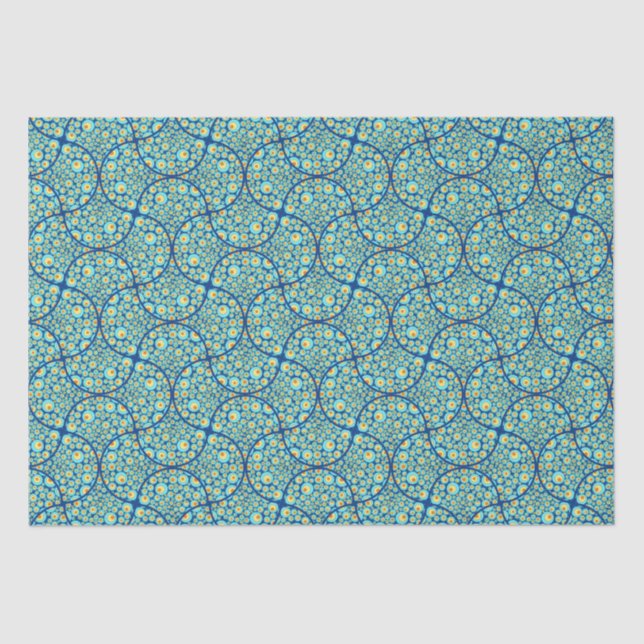 Papel De Seda Starry Night On Sea Doodle Art Deco (Frente )
