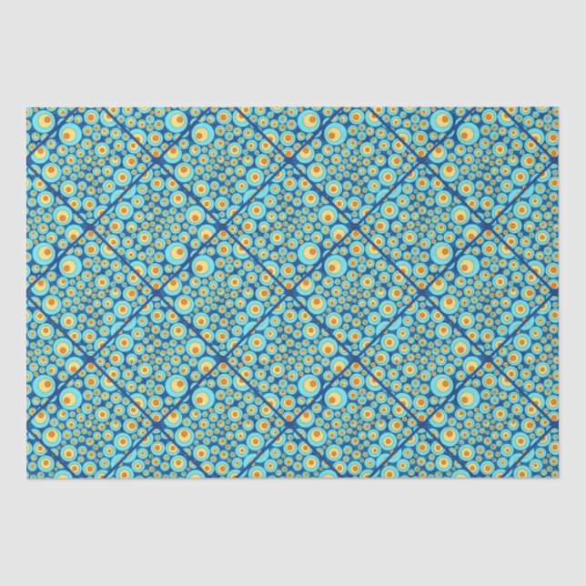 Papel De Seda Starry Night On Sea Doodle Diamond Azulejo (Frente )