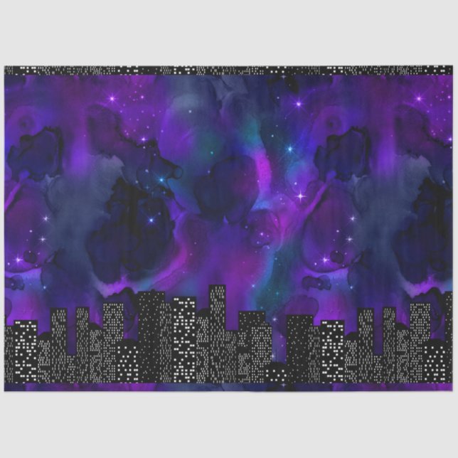 Papel De Seda Starry Skyline Series Design 4 (Frente )