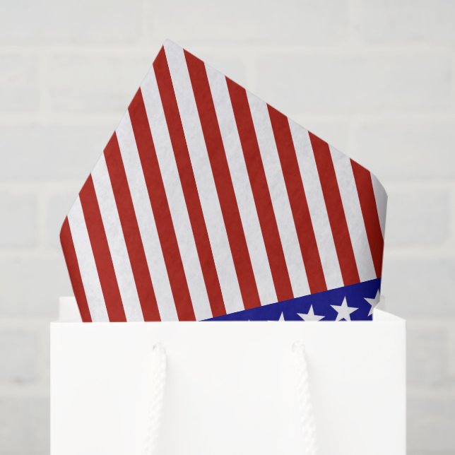 Papel De Seda Stars and Stripes Background (Sacola de presentes)