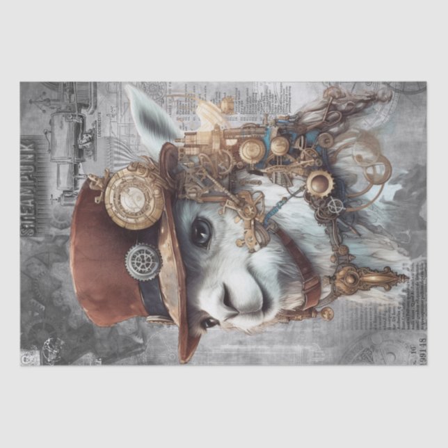 Papel De Seda Steampunk Alpaca (Frente )