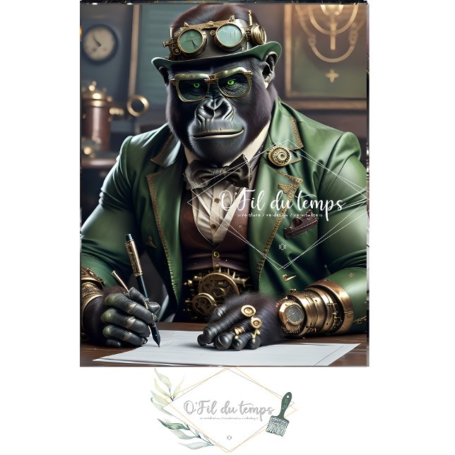 Papel De Seda Steampunk Black Gorilla big boss 2 (Criador carregado)