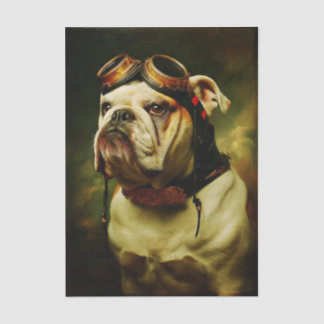 Papel De Seda Steampunk Bulldog Aviator Portrait FC4L Decoupage