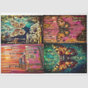 Papel De Seda Steampunk Collage por Elsie Lane