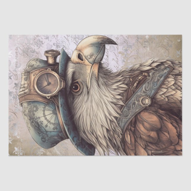 Papel De Seda Steampunk Eagle (Frente )
