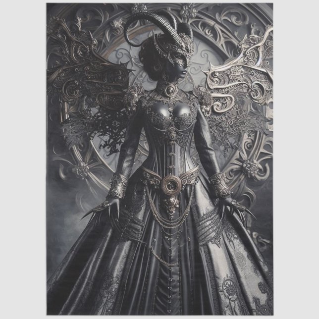 Papel De Seda Steampunk Fantasy Darkness Demon Fashion  (Criador carregado)