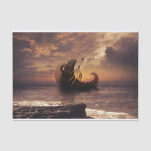 Papel De Seda Steampunk Fractalscape, um navio para todo o