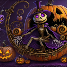 Papel De Seda Steampunk Halloween Jack the Pumpkin King