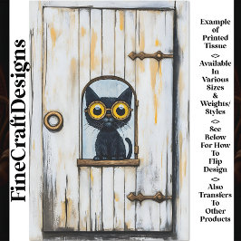Papel De Seda Steampunk Kitten + Decoupage Madeira Distress AP9