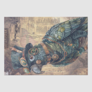 Papel De Seda Steampunk Parrot