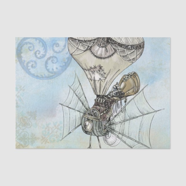 Papel De Seda Steampunk Vintage (Frente )