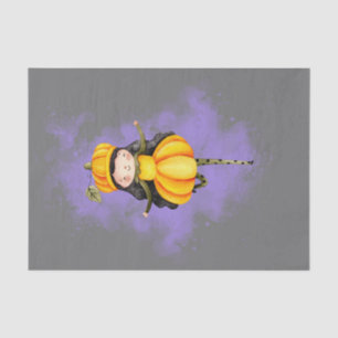 Papel De Seda Stellalunarts Pumpkin Halloween Cute Girl Poster
