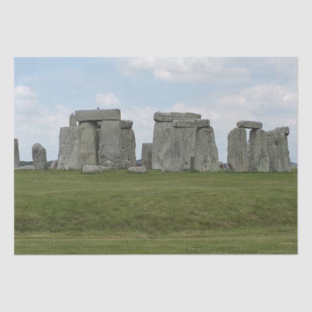 Papel De Seda Stonehenge Inglaterra em um dia nublado. (Frente )