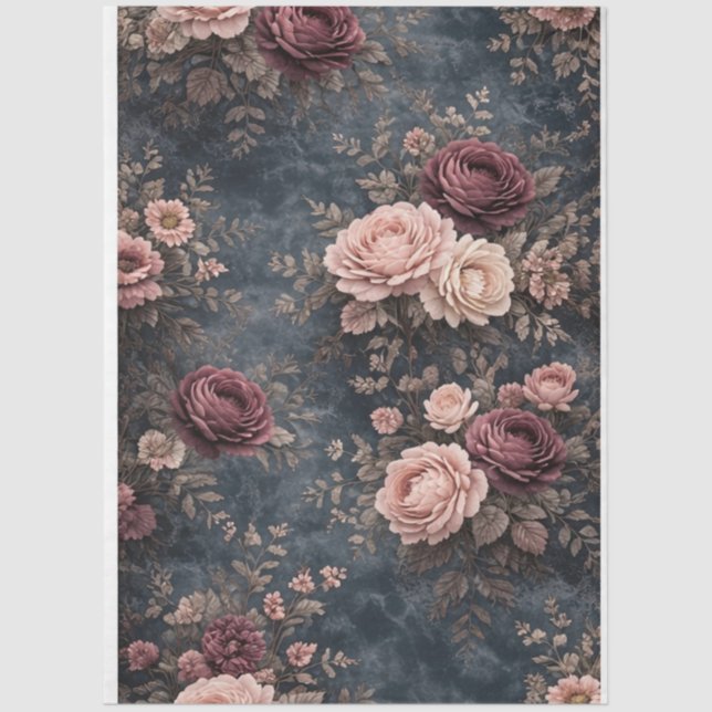 Papel De Seda Stormy Roses  (Frente )