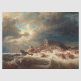 Papel De Seda Stormy Sea com um naufrágio (por Marcus Larson)