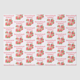Papel De Seda Strawberry Berry Sweet primeiro aniversario party 