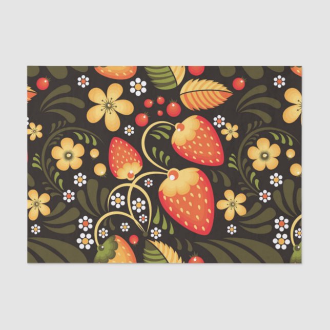 Papel De Seda Strawberry Fields Khokhloma Gift Wrap (Frente )