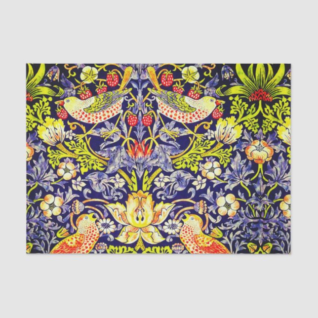 Papel De Seda Strawberry Thef Birds William Morris (Frente )