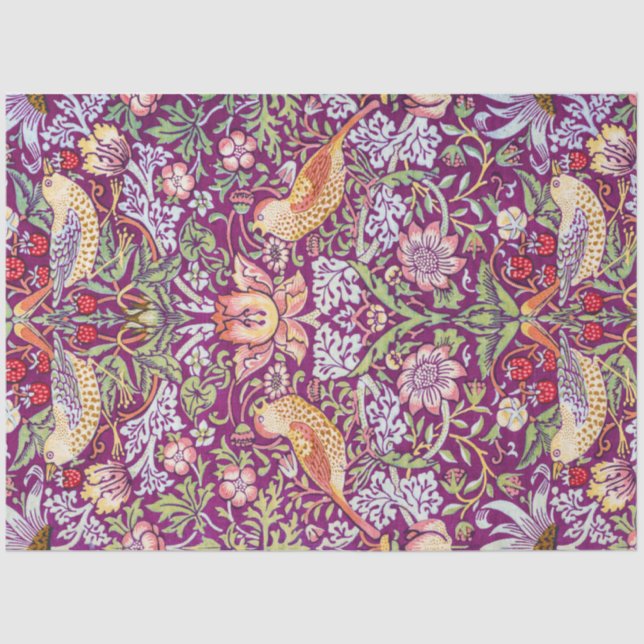 Papel De Seda Strawberry Thef Red, William Morris (Frente )