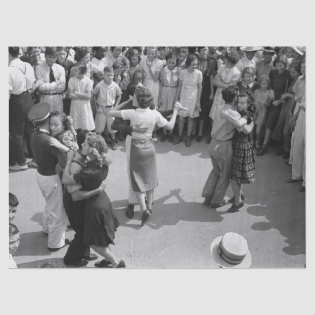 Papel De Seda Street Dance, Crowley, Louisiana, anos 30 (Frente )