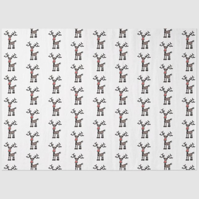 Papel De Seda Stressmas de feliz com Rudolph (Frente )