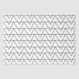 Papel De Seda Stripe Chevron Preto e Branco