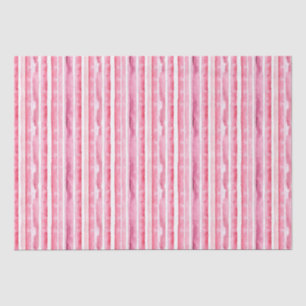 Papel De Seda Stripes Brancas Girly Rosa