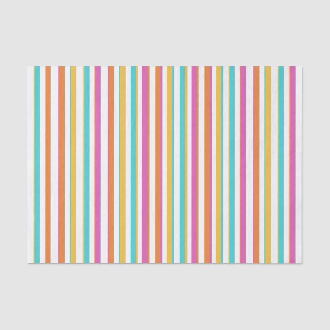 Papel De Seda Stripes Coloridas (Frente )
