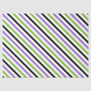 Papel De Seda Stripes de Halloween - Padrão Diagonal Negrito