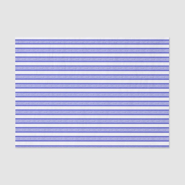Papel De Seda Stripes Descritas Azul (Frente )