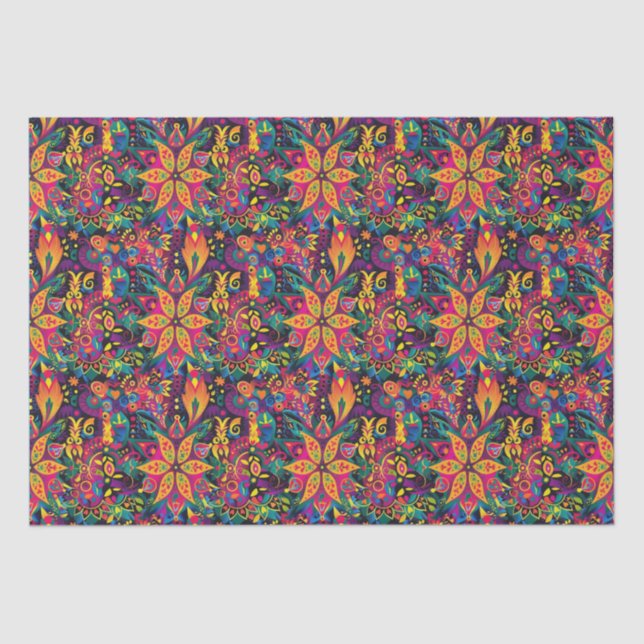 Papel De Seda Stuning Mandalas Diwali (Frente )