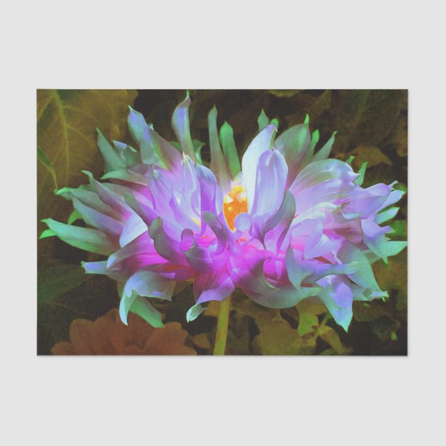 Papel De Seda Stunning Magenta and Lime Green Cactus Dahlia (Frente )