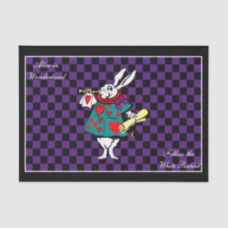 Papel De Seda Sua Alice Colorida na Maravilha do Coelho Branco