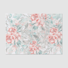 Papel De Seda Suave Floral Verdejante de Primavera Verão Casamen