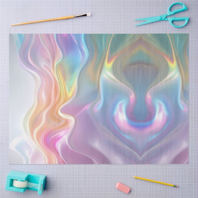 Papel De Seda Subcorrente Prismática (Arte )