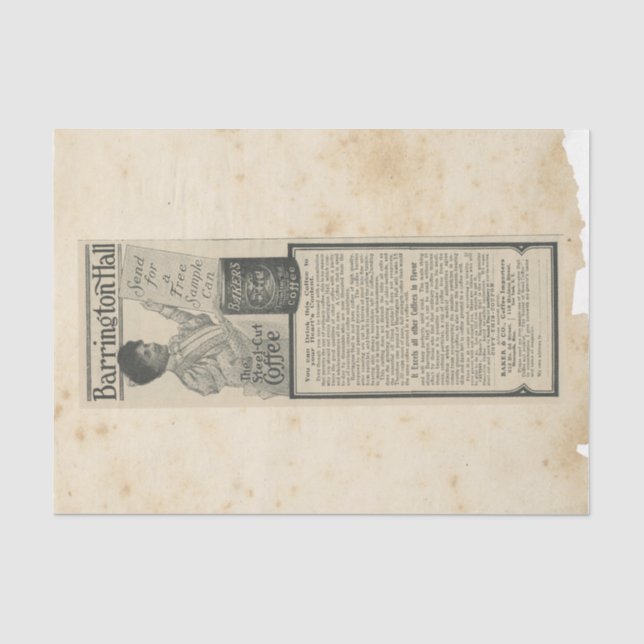 Papel De Seda Sucata Efêmera Série de Design #18 (Frente )