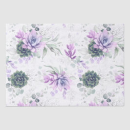 Papel De Seda Succulents e Silver Eucalyptus deixam verde