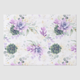 Papel De Seda Sucultivos e Dourados Eucalyptus deixam Greenery T