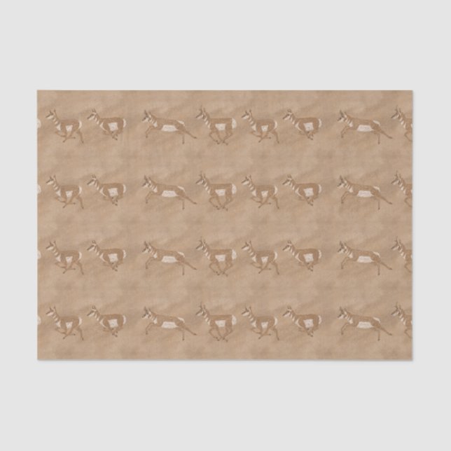 Papel De Seda Sudoeste Pronghorn Antelope (Frente )