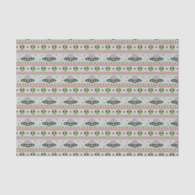 Papel De Seda Suéter de Natal Feio alienígena (Frente )