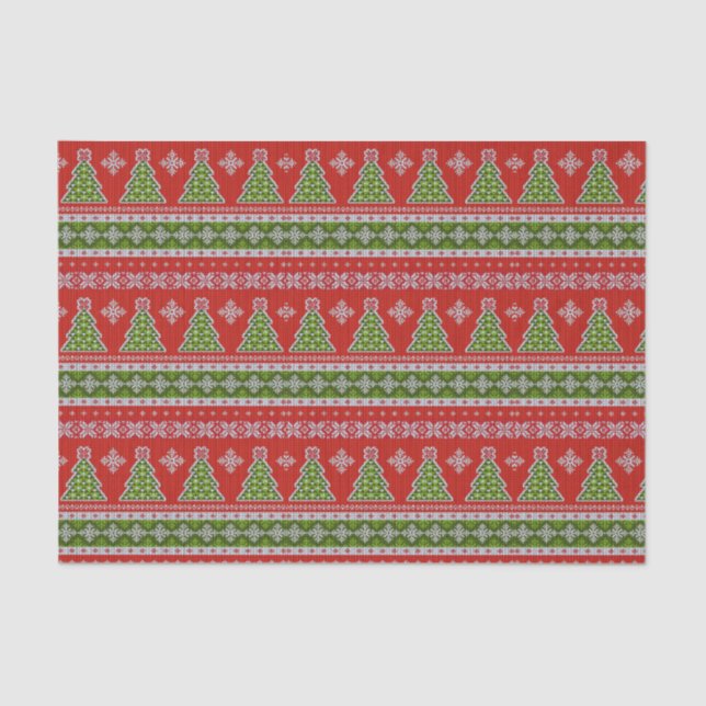 Papel De Seda Suéter de Natal Feio | Fair Isle (Frente )