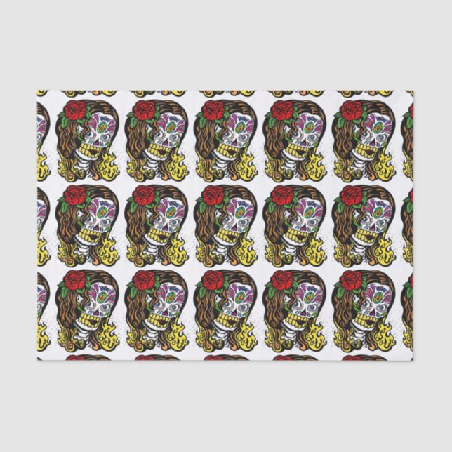 Papel De Seda Sugar Skull Girl (Frente )