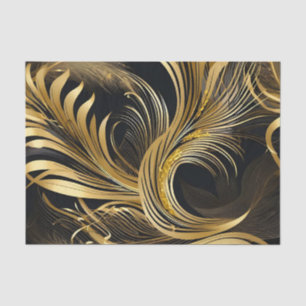 Papel De Seda Sugestões do Ouro abstrato
