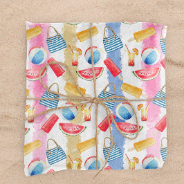 Papel De Seda Summer Beach Stripes