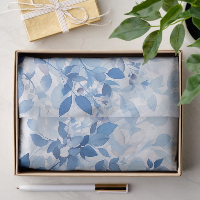 Papel De Seda Summer Blue Botanical (Criador carregado)