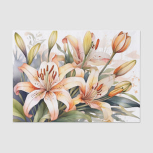 Papel De Seda Summer Botanic Lily Floral