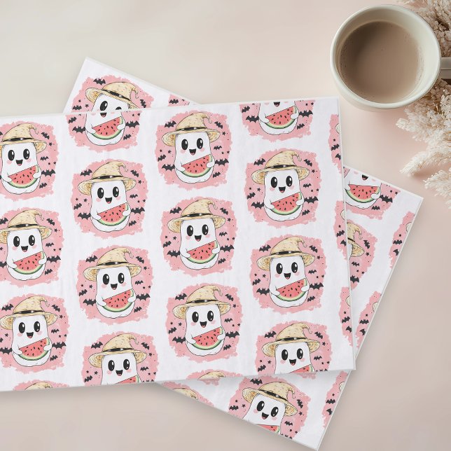 Papel De Seda Summerween Verão Halloween Fantasma Fofo (Criador carregado)