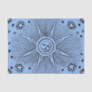 Papel De Seda Sun Stars Antiguamente Night Sky Medieval Zodieval