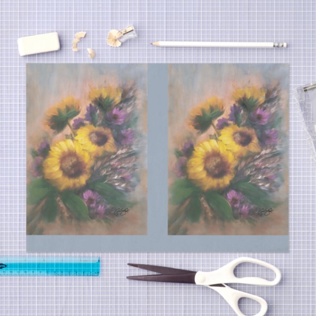 Papel De Seda Sunflowers DBL (Arte )